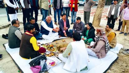 Bhoomi Pujan for the widening of Kachari Road