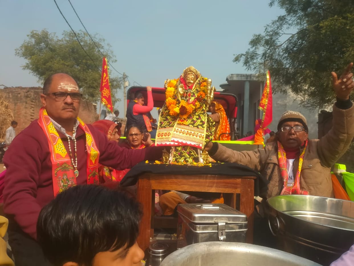 Installation of the idol in the Shani temple with due rituals