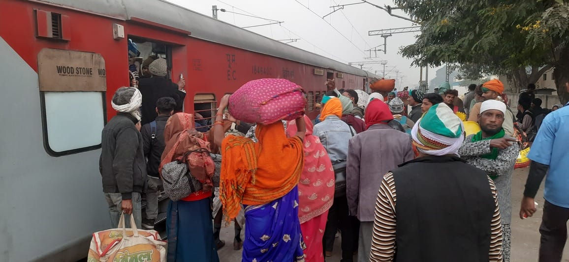 Cancellation of special trains increased the rush of passengers in regular trains, making travel difficult.
