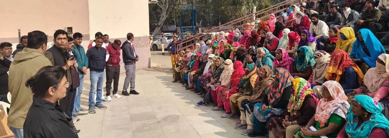 Municipal sanitation workers were given training.