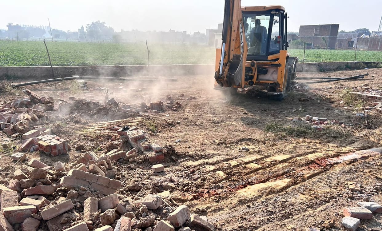 Bulldozers run on encroachments amid protests