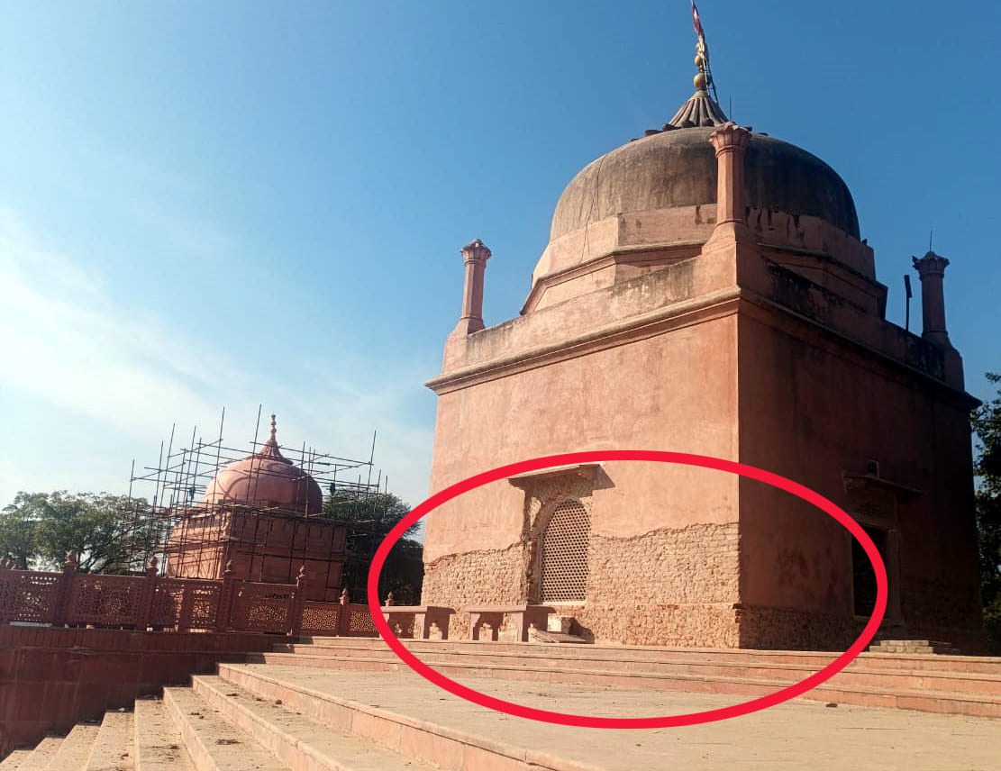 agra news bah gopaleswer temple flood