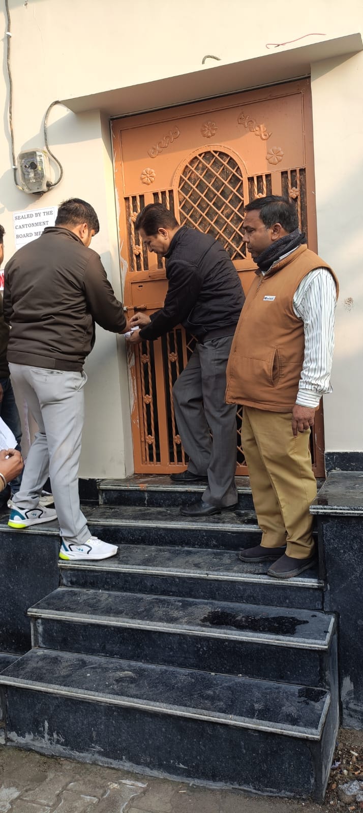 Cantt Board demolished two illegal constructions, sealed one.