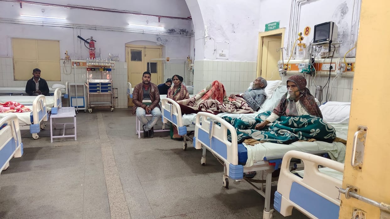 Respiratory patients increased in the OPD of the district hospital with melting