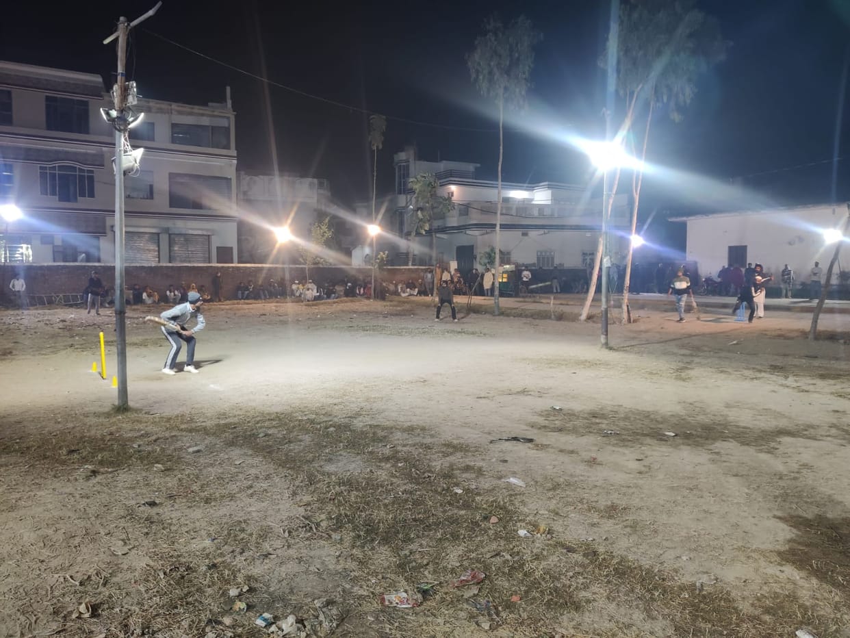 Aryan, Nagal and Shagun Club won matches in Night Cricket Tournament