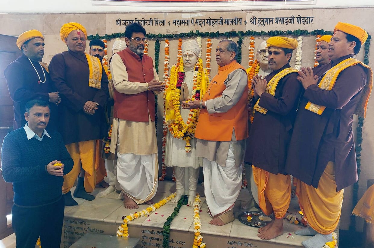 A pledge was taken to reconstruct the ancient form of Shri Krishna's birthplace.