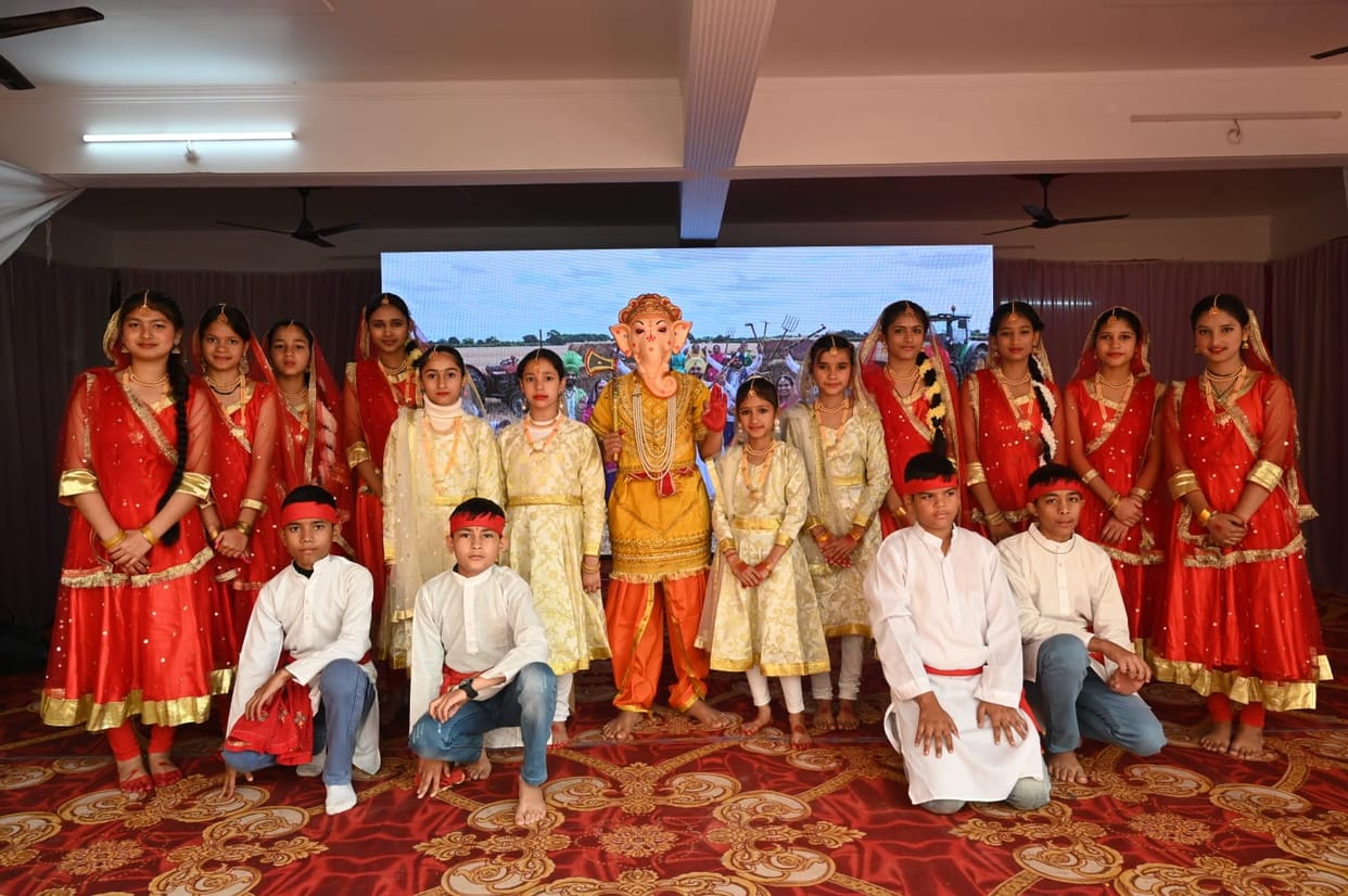 Students danced to Garhwali songs