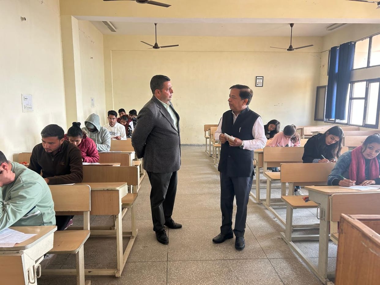 The Vice-Chancellor of IGU inspected the examination centers.