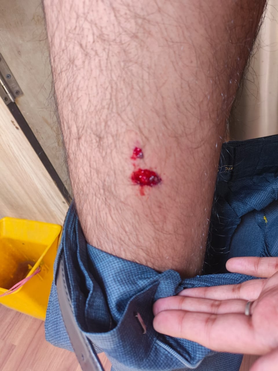 Salesman shot in the leg in mall parking lot