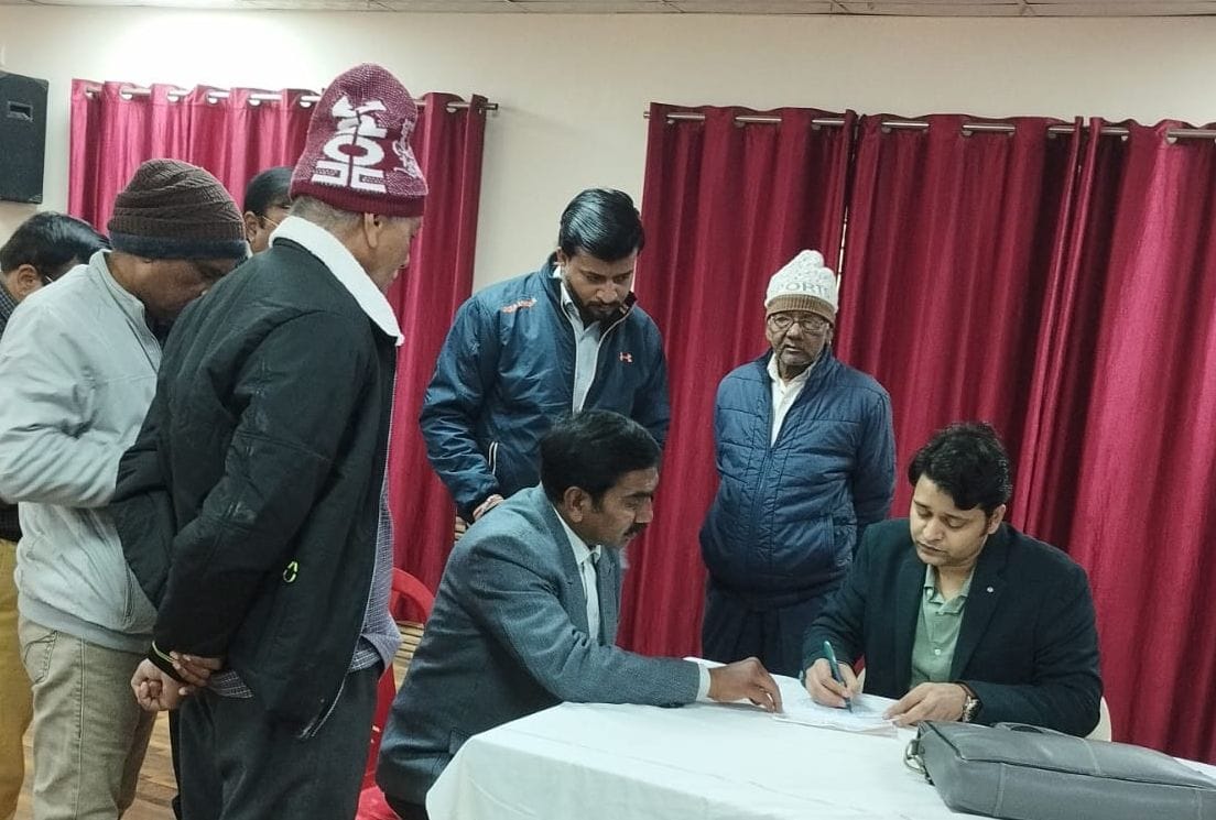 At the health camp, 120 people were examined and given medicines.