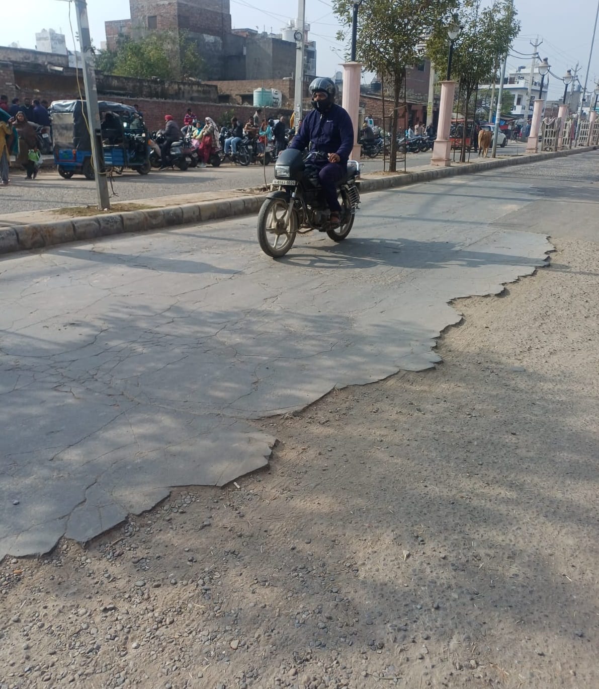The dilapidated condition of Twelve Cross Road