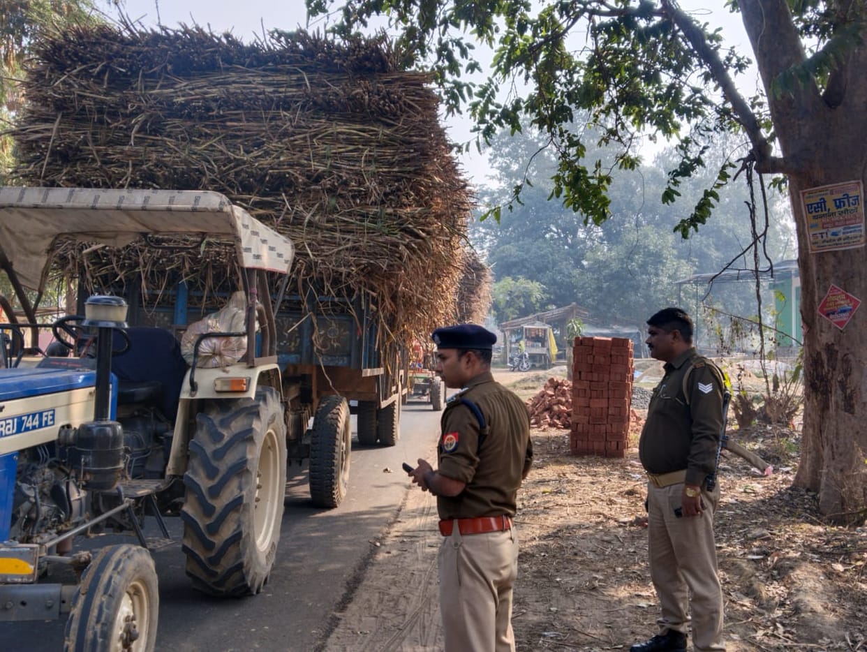 Challans issued for five overheated trolleys loaded with sugarcane