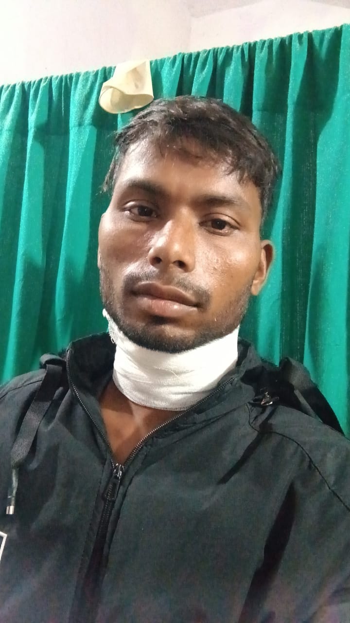 A young man returning home on his bike had his throat slit by Chinese thread and needed 30 stitches.