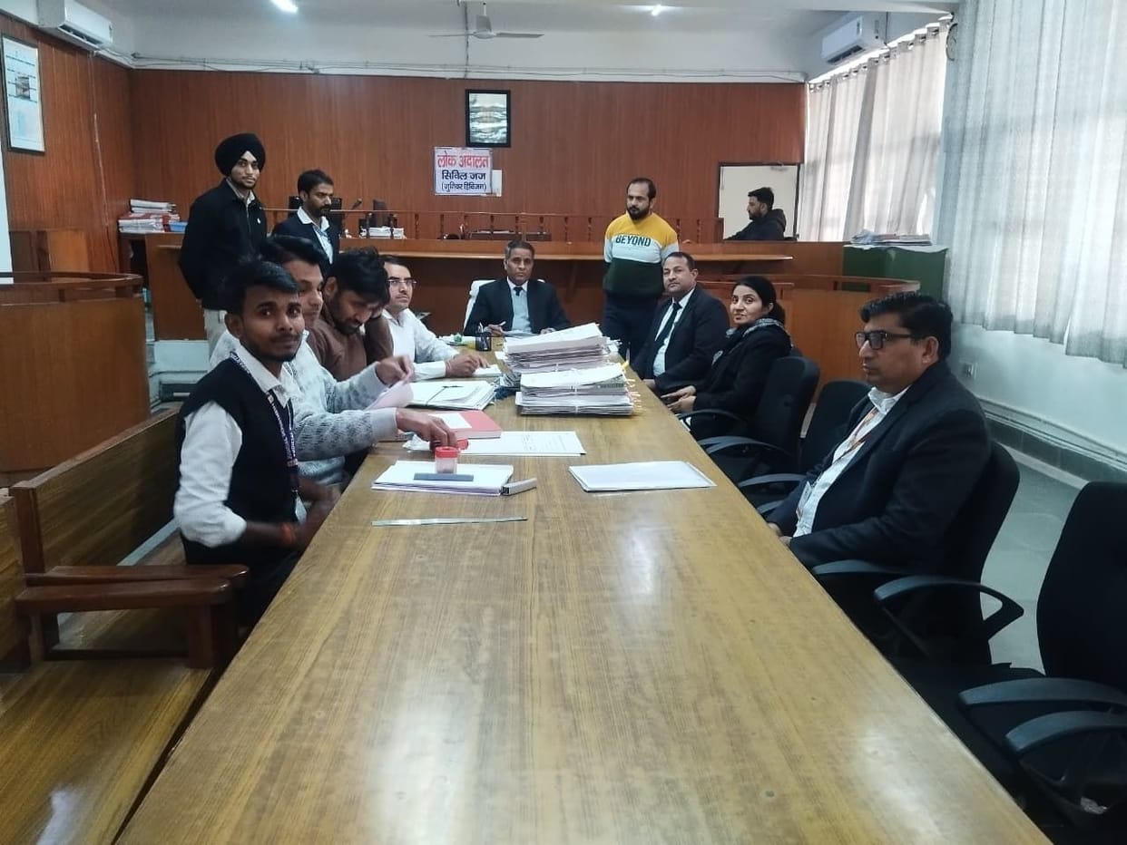 110 cases were settled in the Lok Adalat (people's court) in Mahendragarh.
