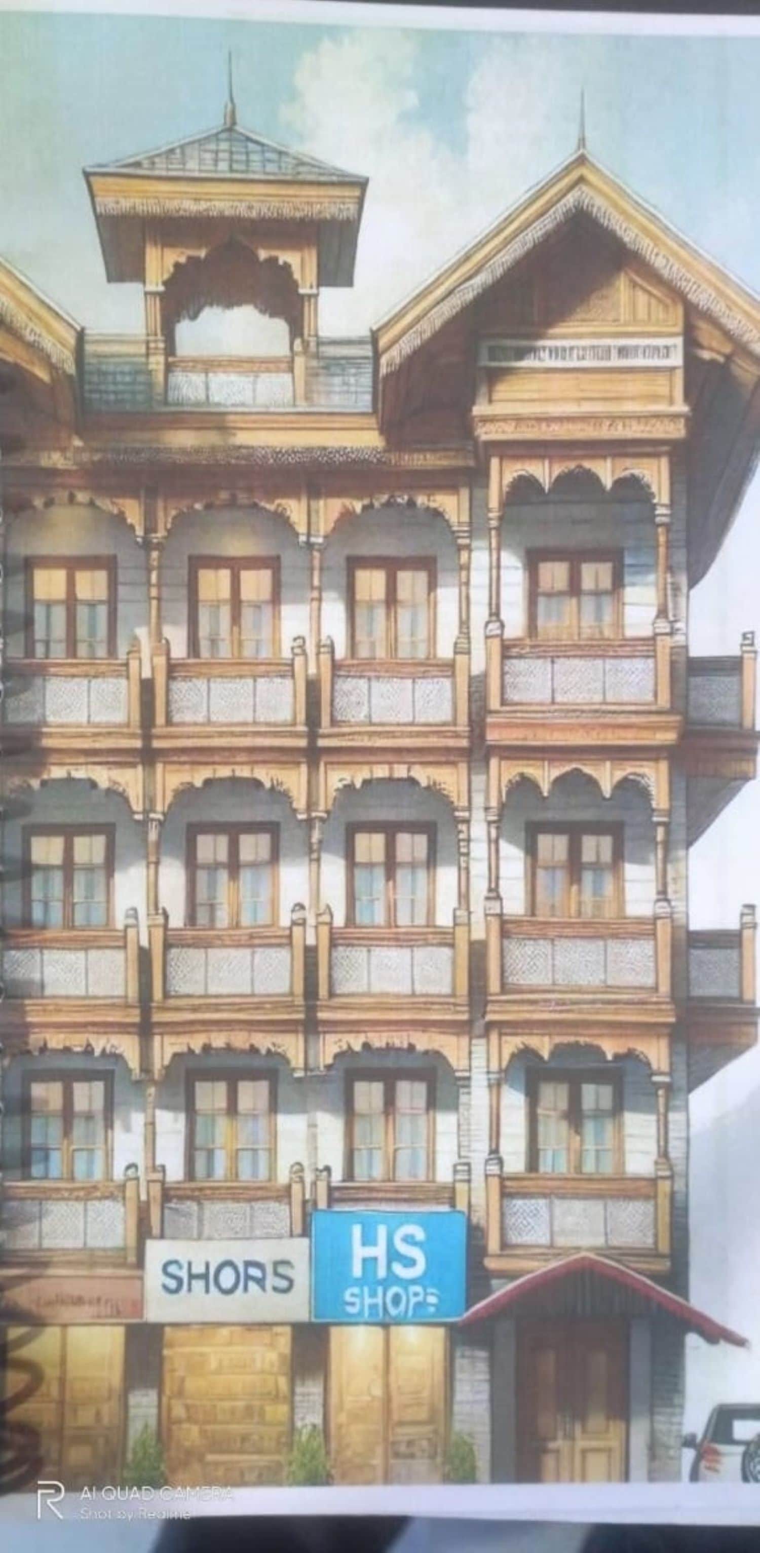 नगर पंचायत चुवाड़ी  मेंमल्टी स्टोरी पार्किंग कम शॉपिंग की ड्राइंग। संवाद