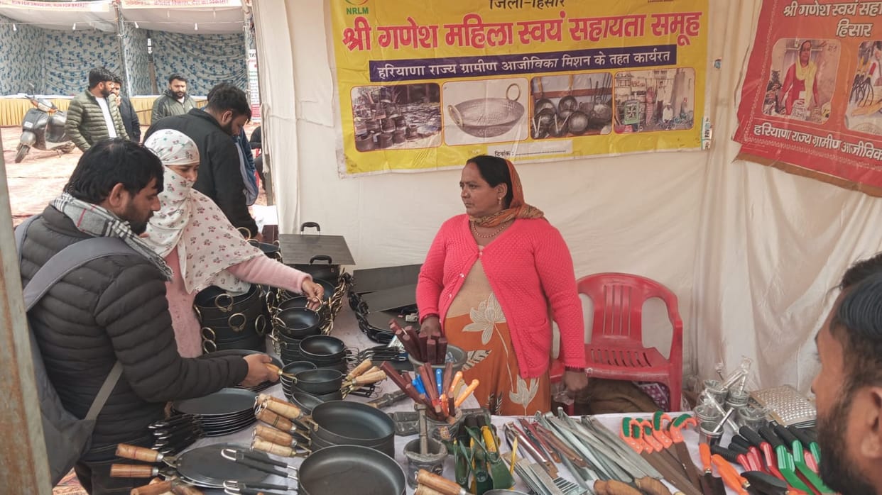 An example of hard work... women became self-reliant through iron blows