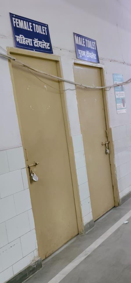 Toilets in pathology lab locked, patients wandering