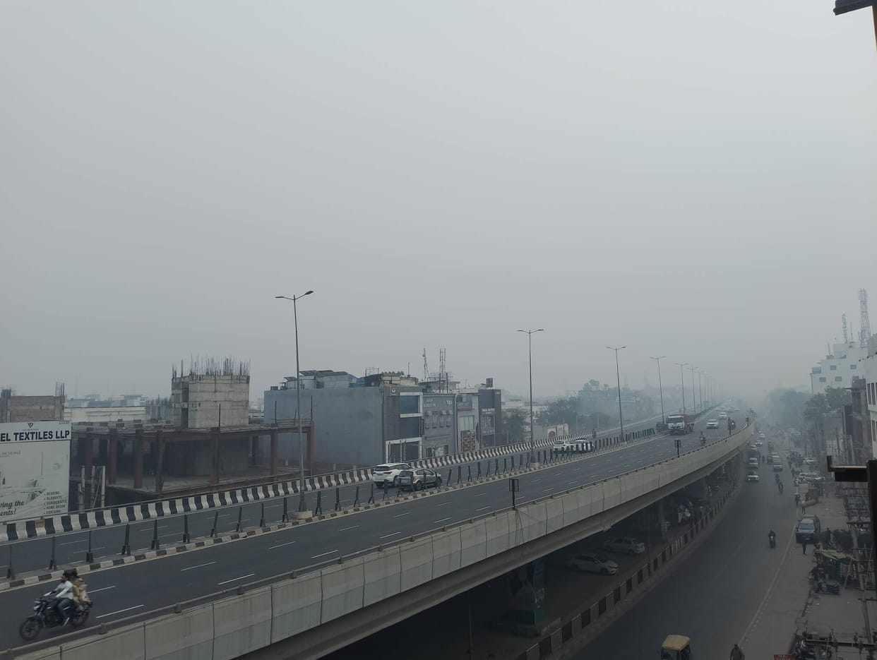 Wind blew at a speed of five km per hour, clouds remained overcast