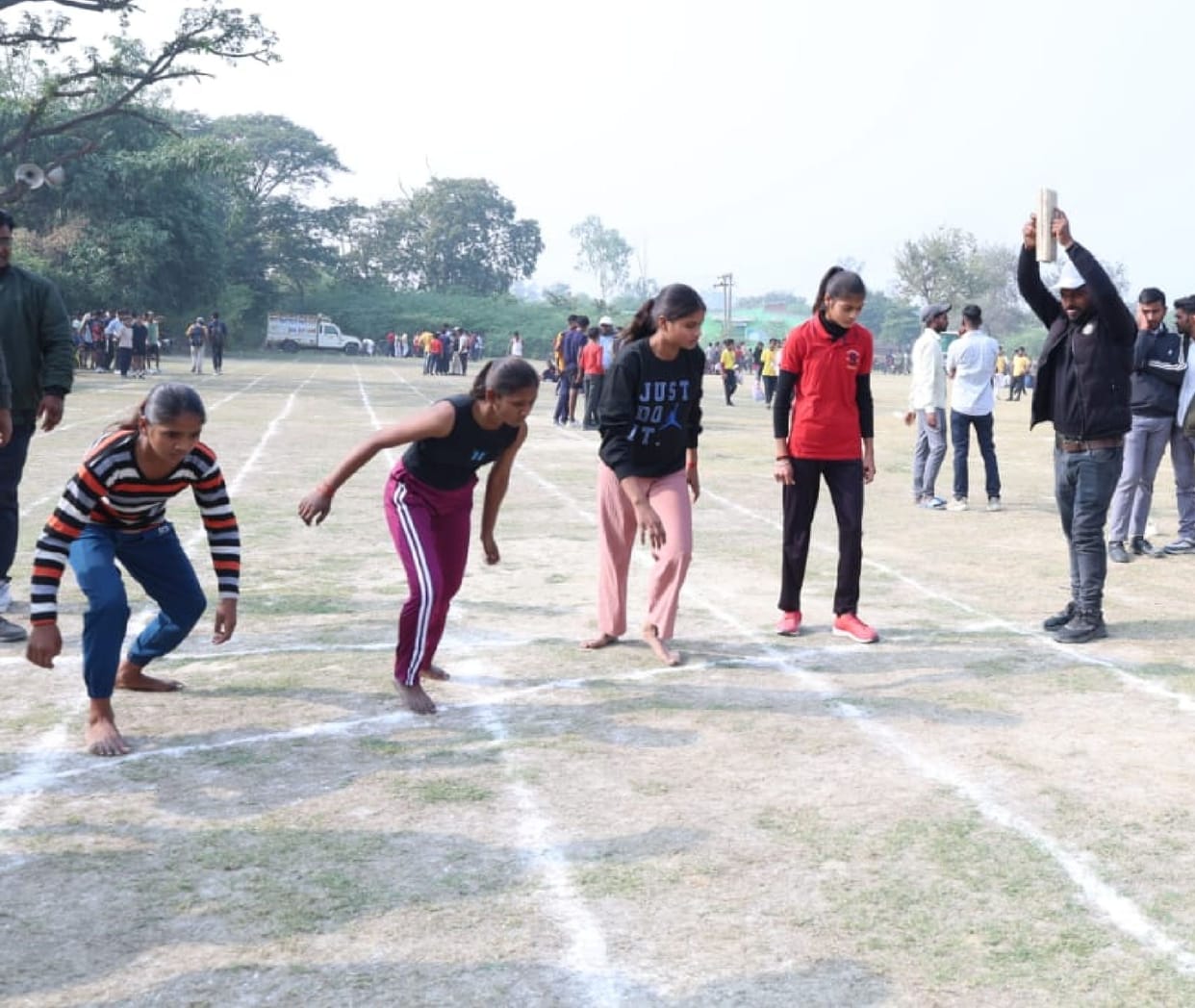 Kajal and Pankaj won the race.