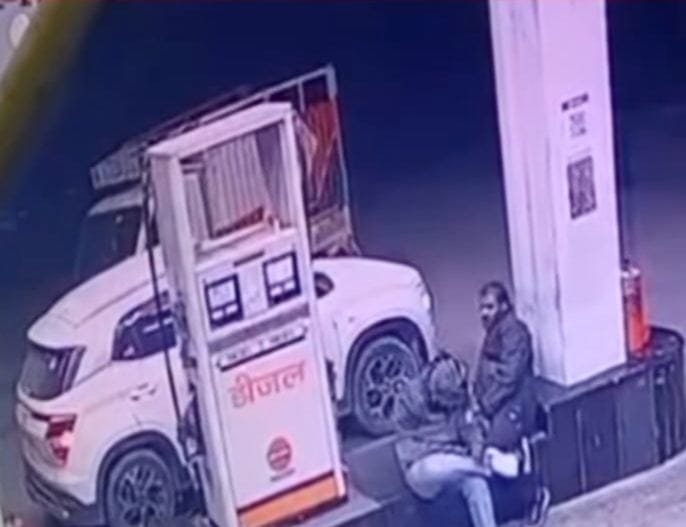 The young man ran away after filling his car and two gallons with petrol and diesel