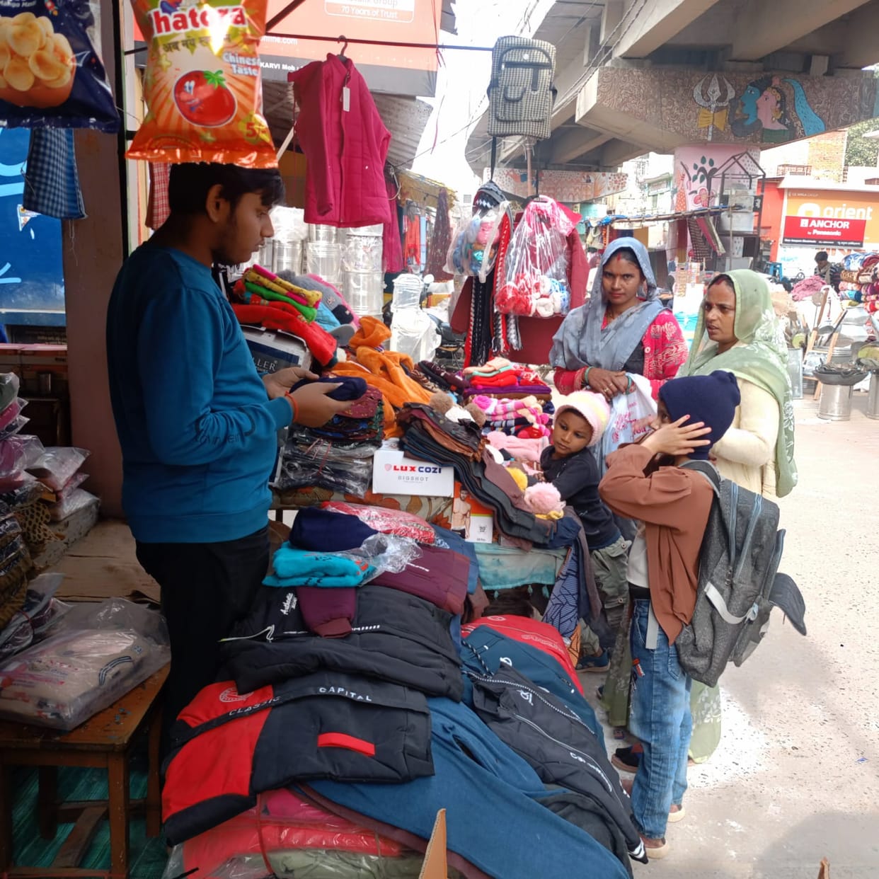 As the cold increases, demand for woolen clothes for small children increases.