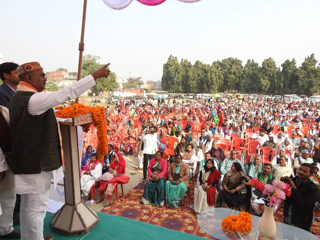 Prajapati community gathered in the public rights rally