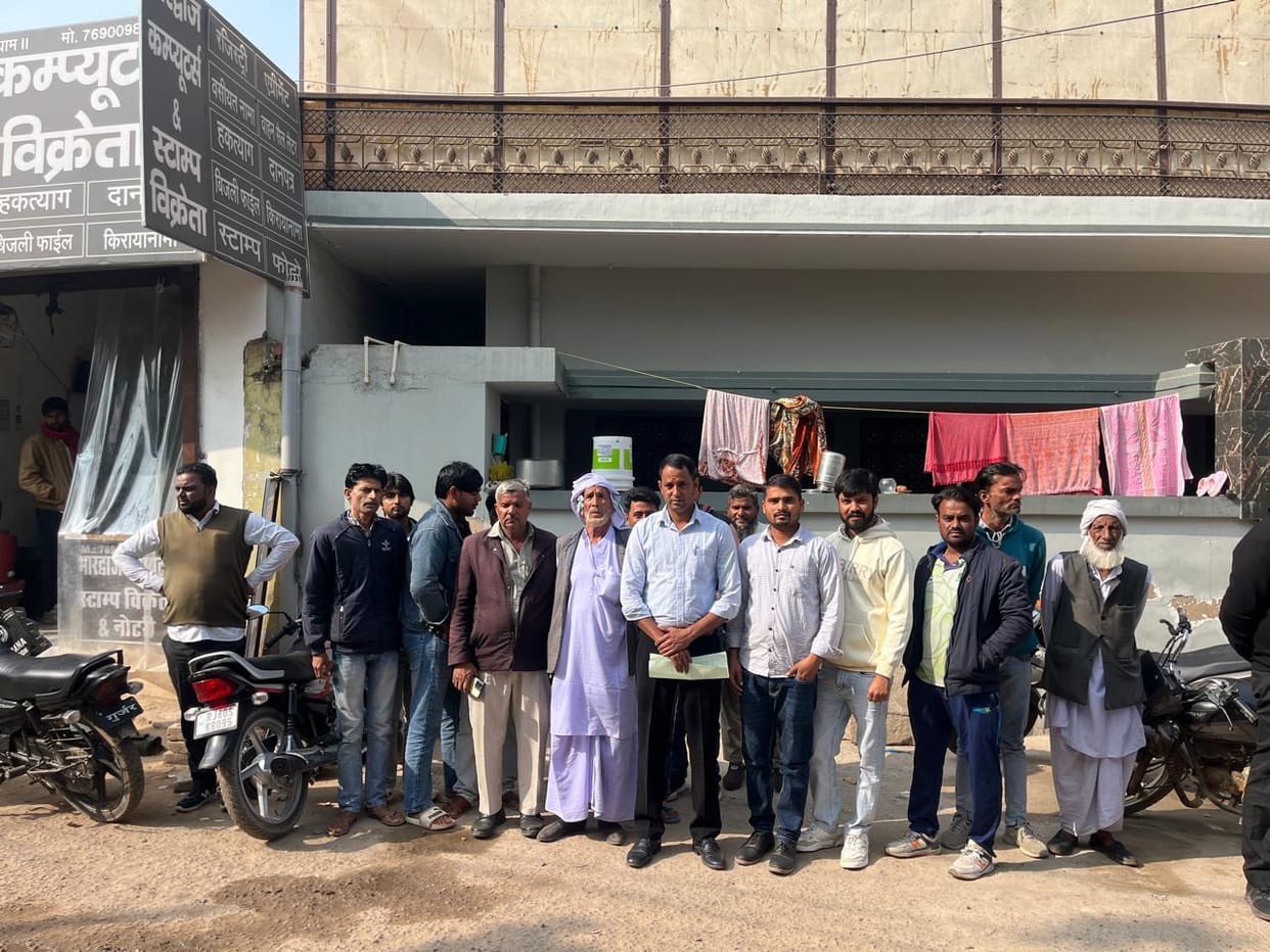 Amid the groundwater crisis, residents protested against a water bottle packaging factory operating in the village.