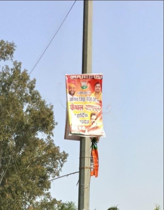 Illegal hoardings of private institutions and political parties are installed in the city without permission.