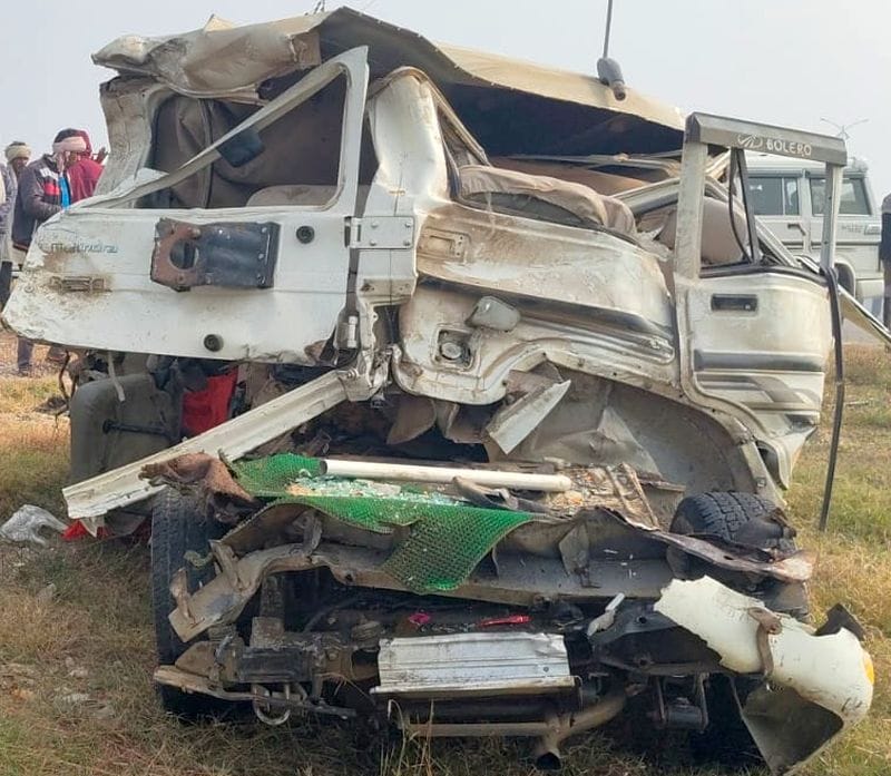 The sight of the accident sent shivers down my spine; the 14-foot Bolero was reduced to just six feet.