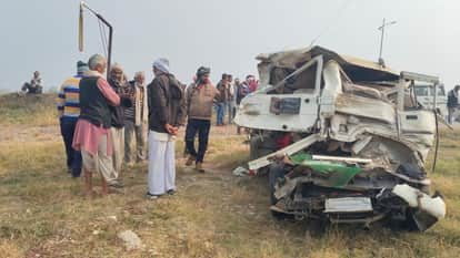 Four people, including two brothers who were on their way to immerse their mother's ashes, died in a road accident.