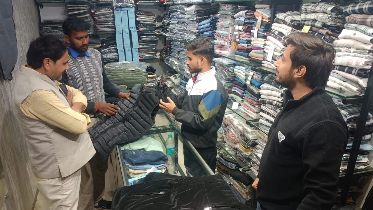The cold weather has boosted the market for warm clothing, with increased demand for Italian jackets.