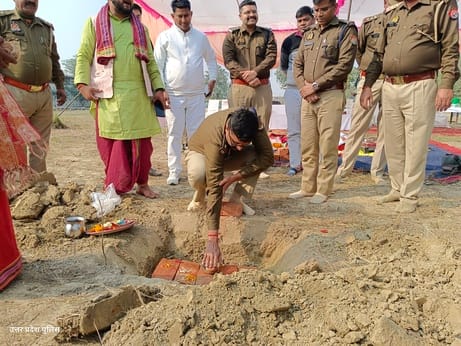 Bhoomi Pujan for construction of barracks and hostel in Police Line