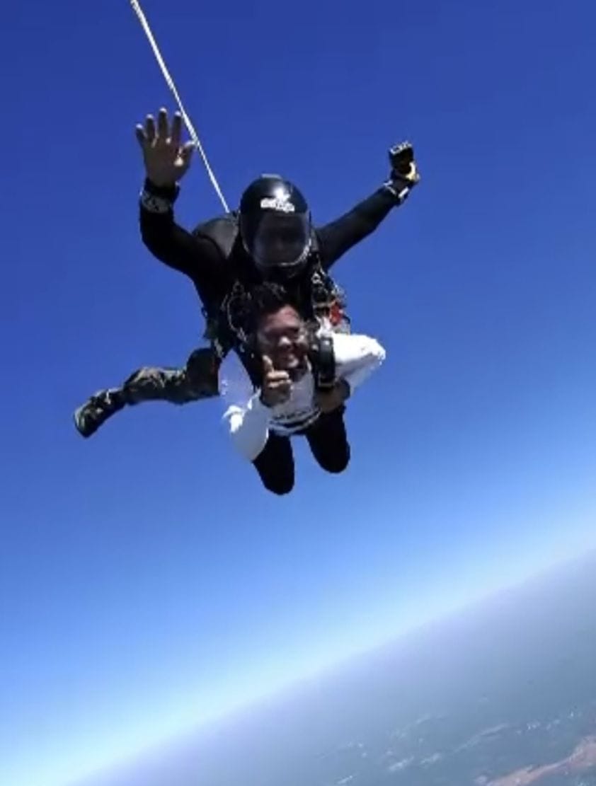 Paras, a courageous young man from Badaun, became the one to jump from a height of 18,000 feet.