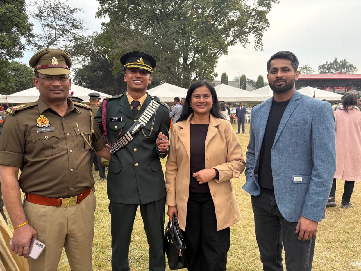 He fulfilled his mother's dream by becoming a lieutenant.