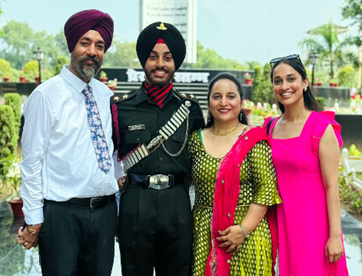 Gurjot Singh, a young man from Narur, has received a commission as a Lieutenant in the Indian Army
