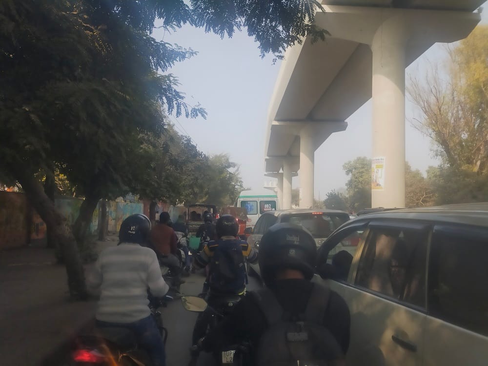 It took one hour to cover a distance of two kilometers on MG Road.