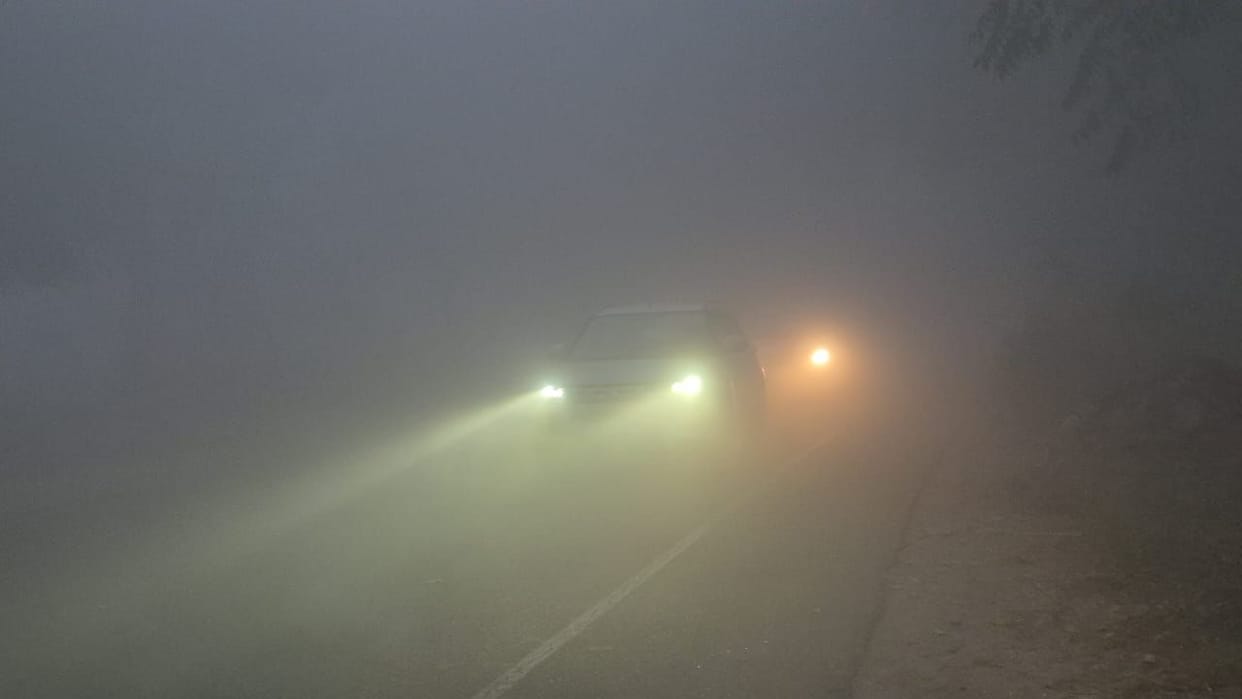 The fog persisted until 10 AM, with visibility reduced to 15 meters.