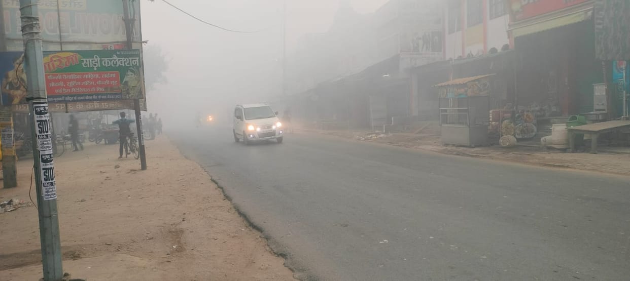 Respiratory patients are troubled by the dust flying on the under-construction road.