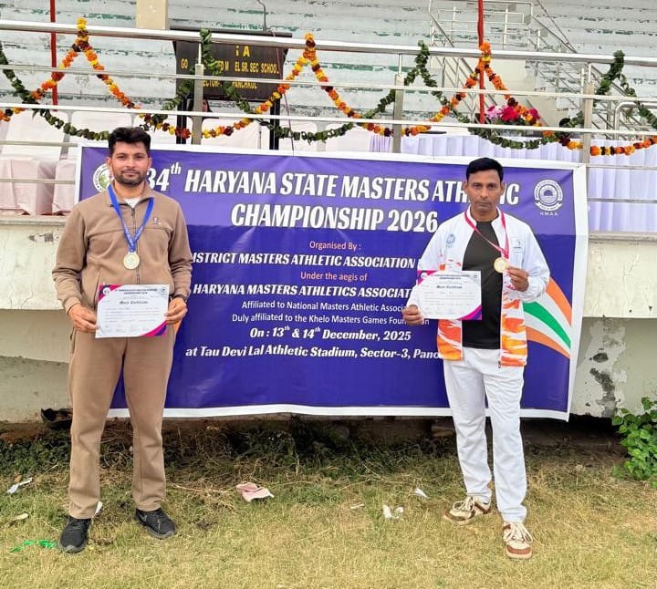 Won two medals at the National Masters Athletics Championship