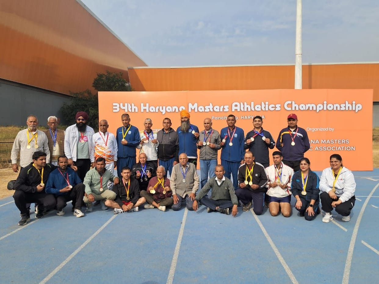 Karnal became champion in Masters Athletics