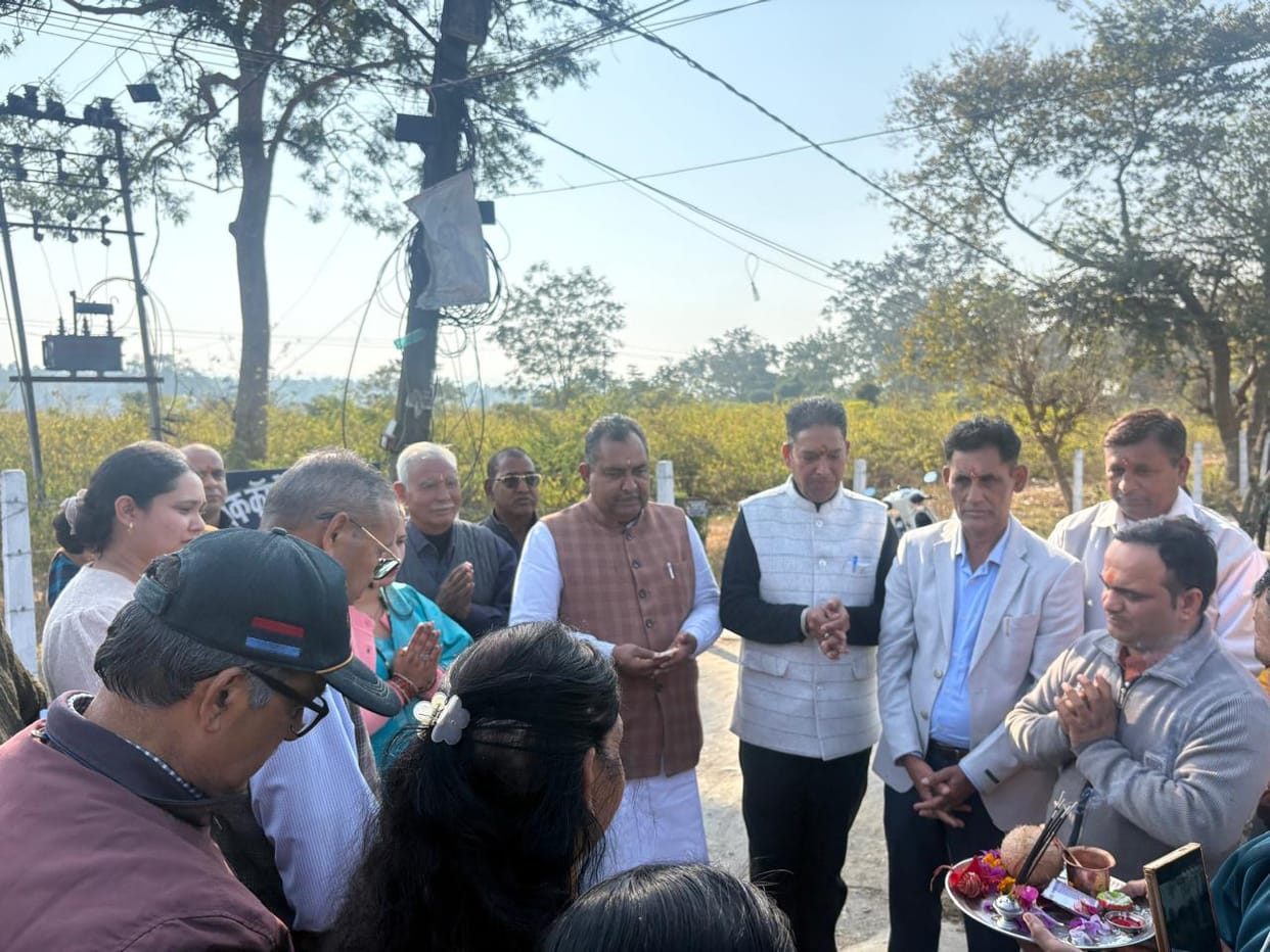 MLA laid the foundation stone for two roads