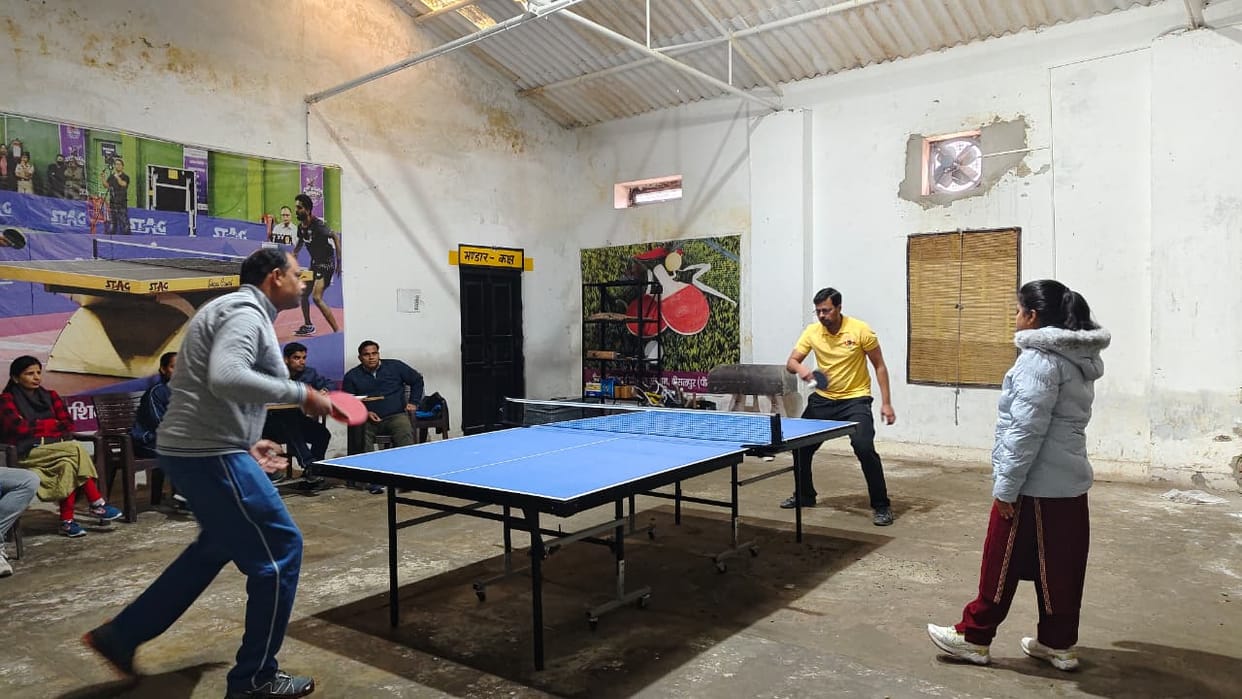 Puranpur won in table tennis, Barkheda's team won in chess