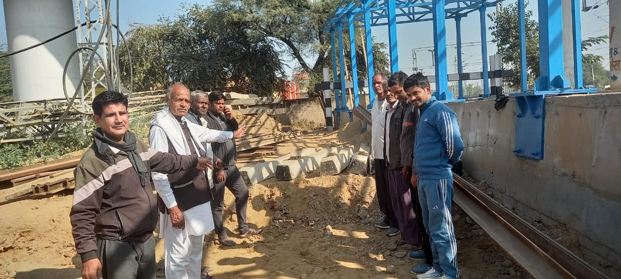 The railway authorities have dumped equipment on the road leading to Tobra, blocking the route.