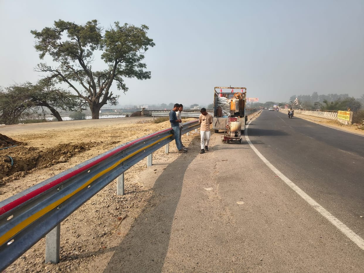 Steel railings were installed on Hindon after the accident.