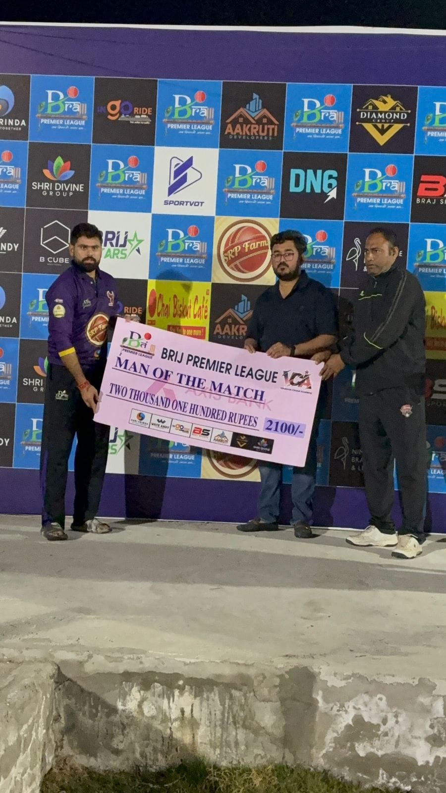 Akshat Pandey of Agra delivers a strong performance in the Braj Premier League.