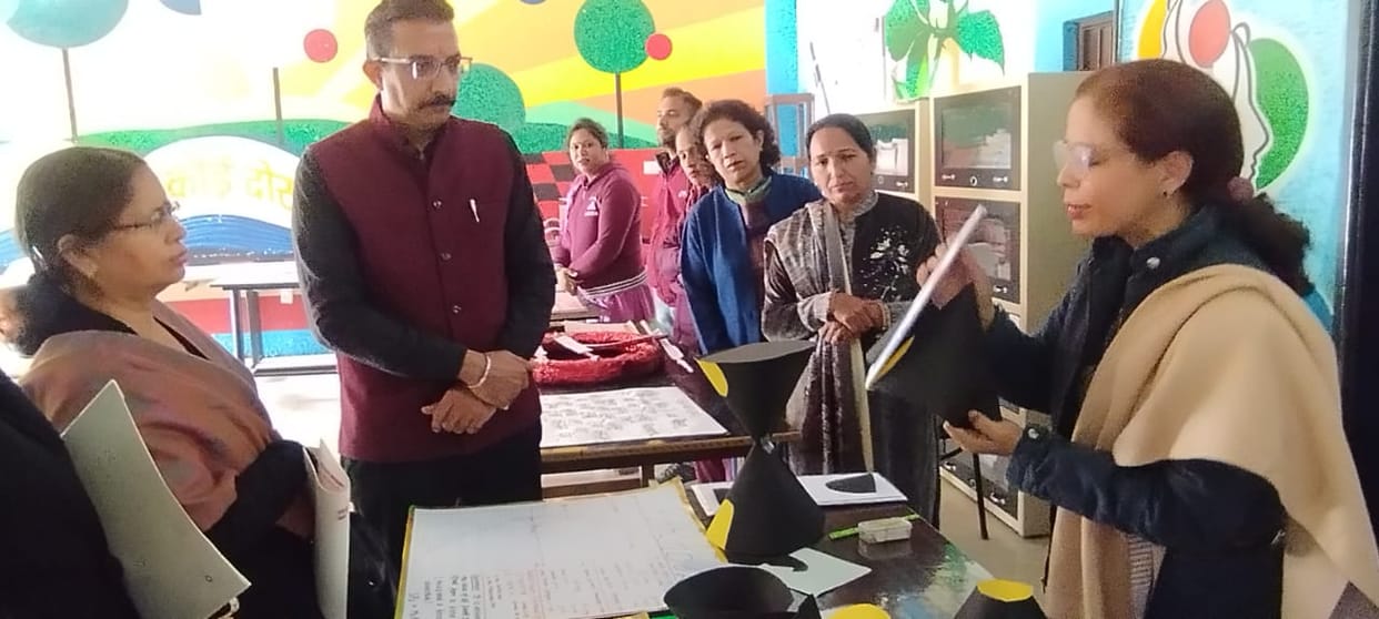 Vanshika from PM Shri Government Girls School Shahzadpur first in Mathematics Exhibition