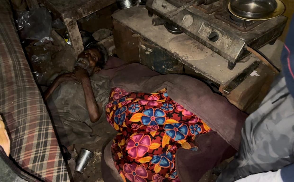 Rats and ants were biting him, insects were crawling on his body, a man lying in excrement for months was rescued.