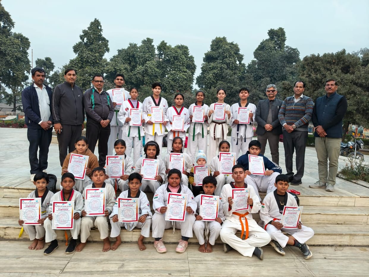 Players excited after getting belt promotion in Taekwondo