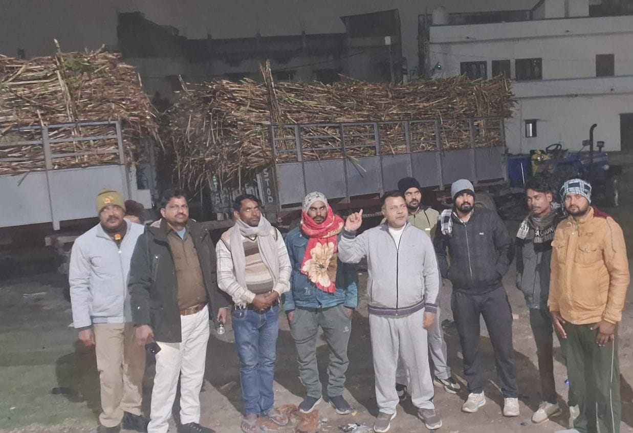 14 vehicles seized for overloading sugarcane and overheight, 22 challaned