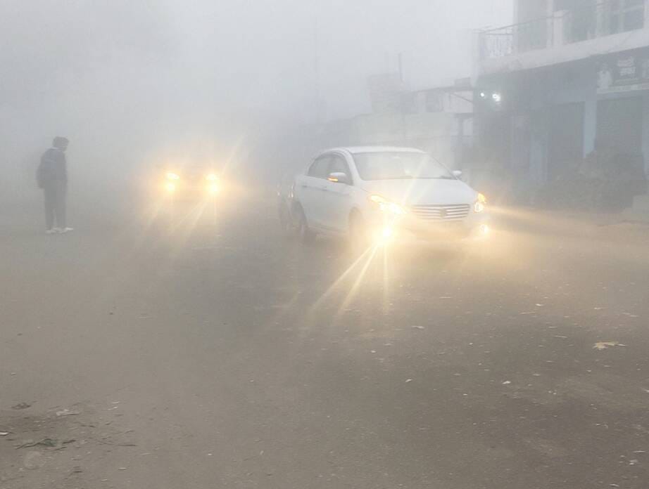 Fog covered the sky, day temperature dropped to 8.3 degrees